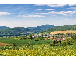 Frülingslandschaft - Wiesenbach Erhältlich in folgenden Ausführungen und Größen: Lang-DIN (10,5 x 21 cm) Motivseite hochgänzend Rückseite matt weiß ( siehe Beispiel Bild )