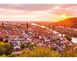 Neckarbkick - Heidelberg Erhältlich in folgenden Ausführungen und Größen: Lang-DIN (10,5 x 21 cm) Motivseite hochgänzend Rückseite matt weiß ( siehe Beispiel Bild )